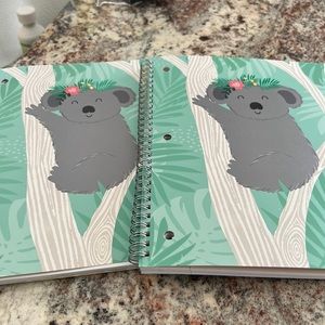 Carolina Pad Studio 1 Subject Notebook Set of 2 G'Day Sunshine koala 160 Pages